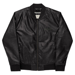 G&R Black Leather Bomber Jacket