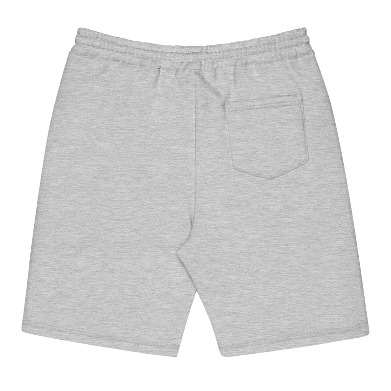 Heather Grey Lotus Embroidered Men's fleece shorts