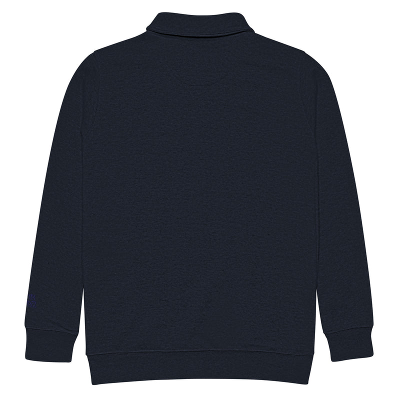 Create Embroidered Navy fleece pullover