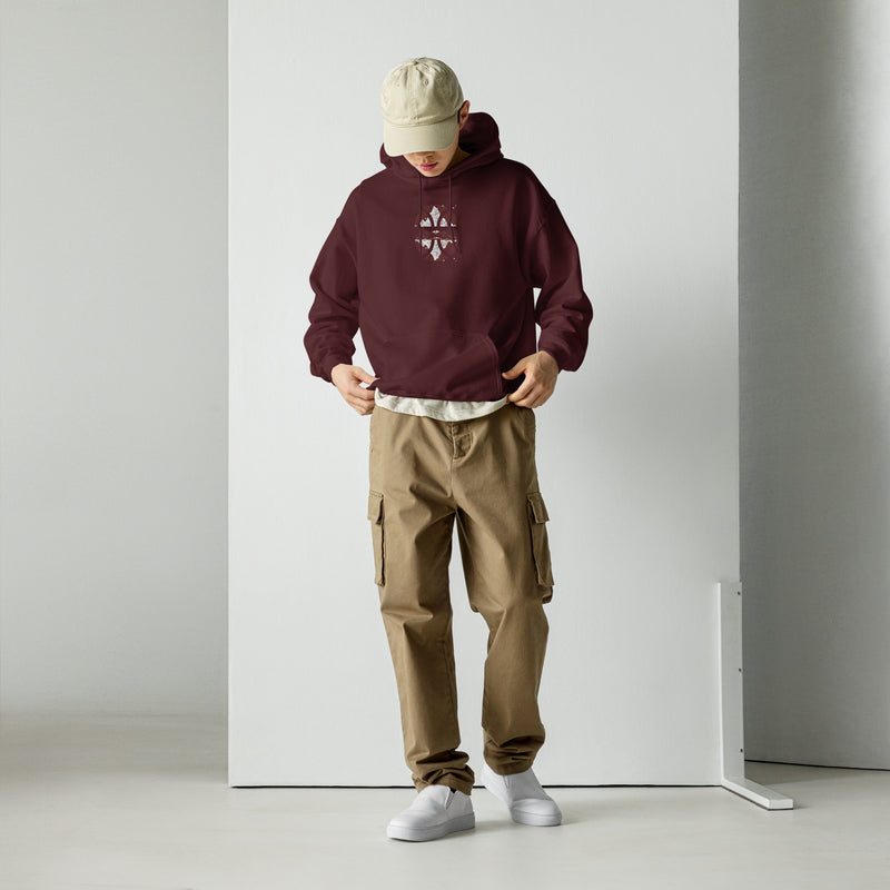 Mountain Skys Embroidered Maroon Hoodie