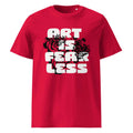 Art Slogan Red Organic Ribbed Neck T-shirt