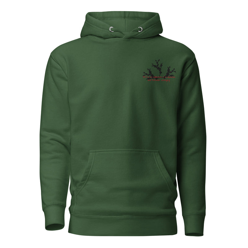 Forest Green Embroidered Hoodie