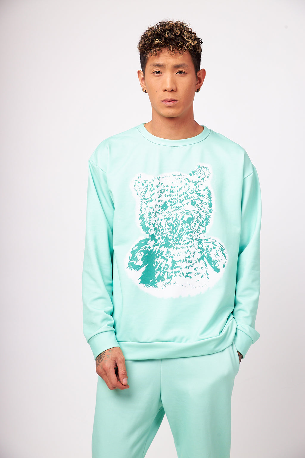 unisex vista blue sweatshirt for the perfect streetwear and loungewear aesthetic