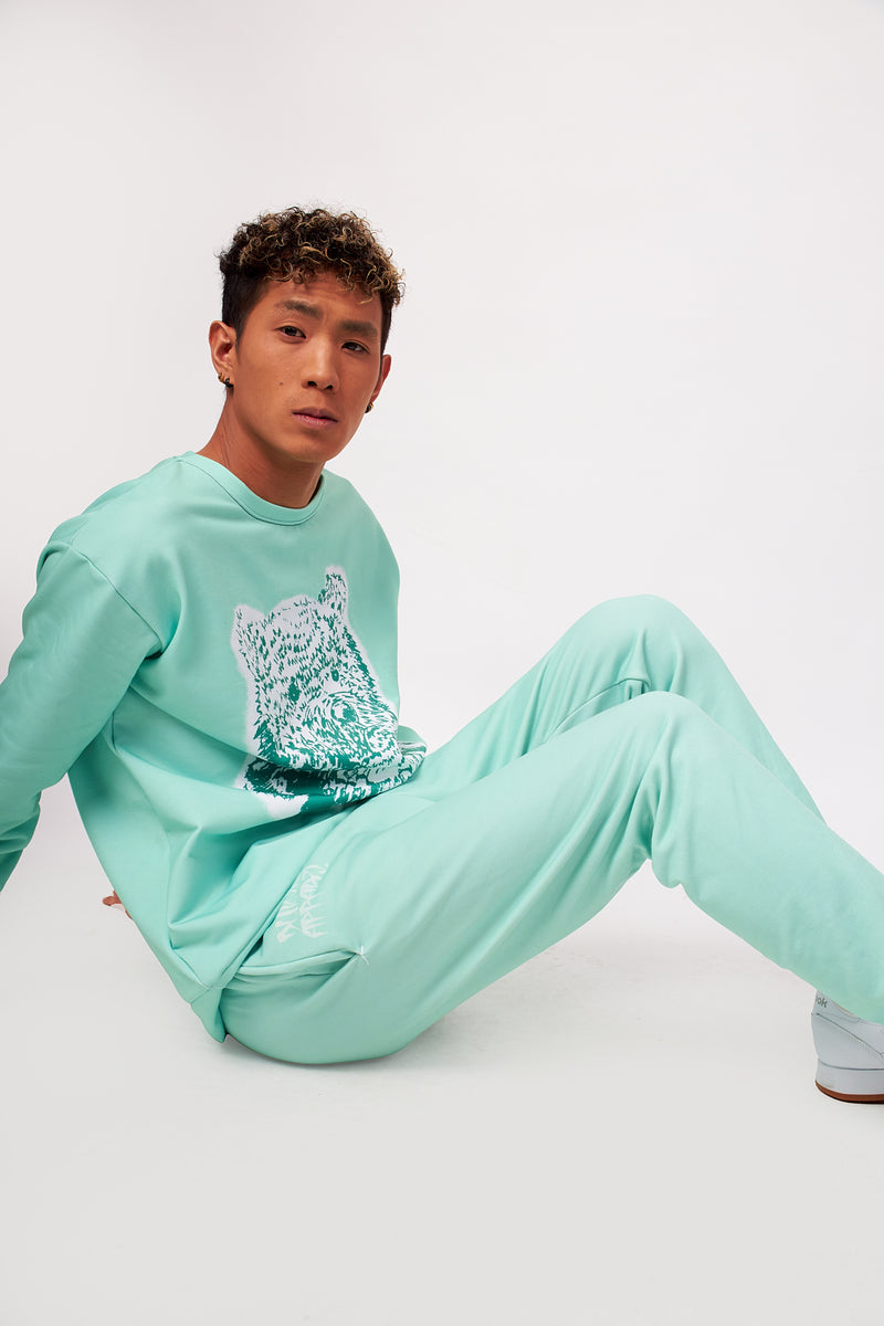 unisex vista blue sweatshirt for the perfect streetwear and loungewear aesthetic