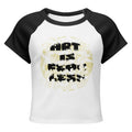 Art Slogan Micro Rib Raglan Baby Tee