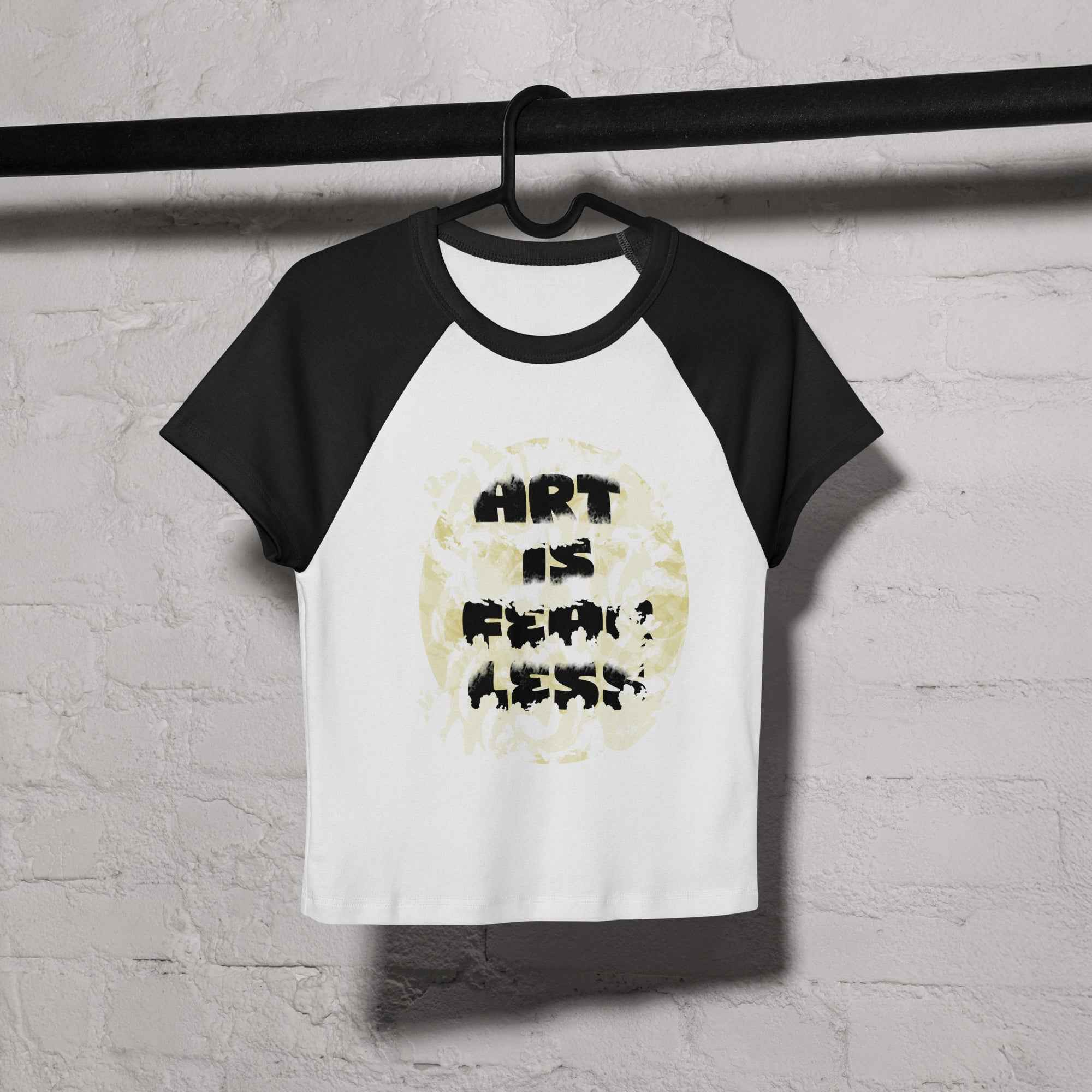 Art Slogan Micro Rib Raglan Baby Tee