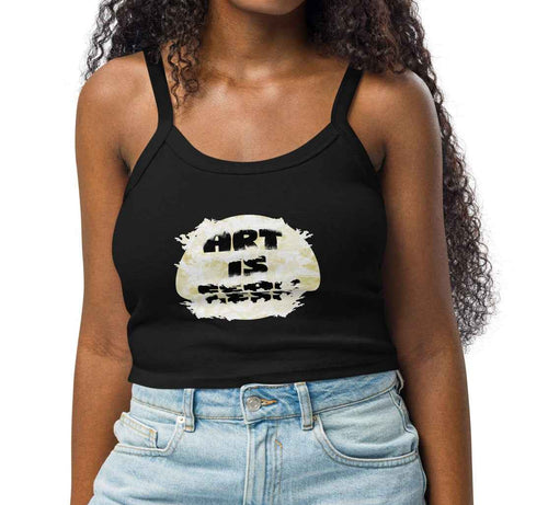 Art Slogan Women’s Micro-rib Tank Top
