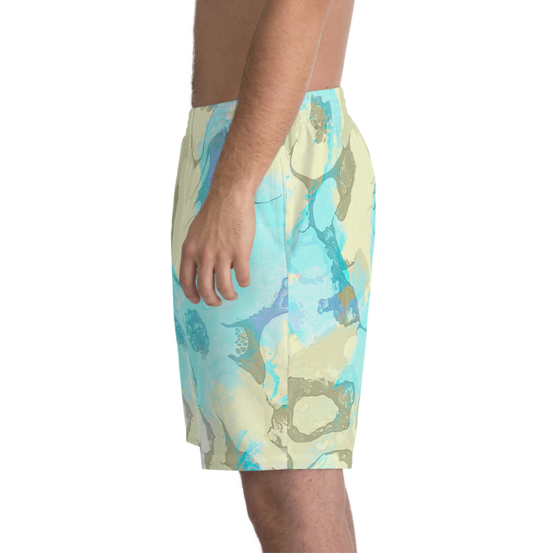 Sea shells Men's Elastic Beach Shorts