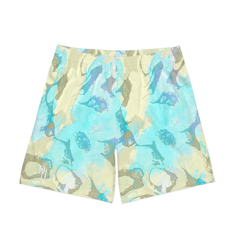 Relaxed fit Men's Elastic Beach Shorts-Sea shells