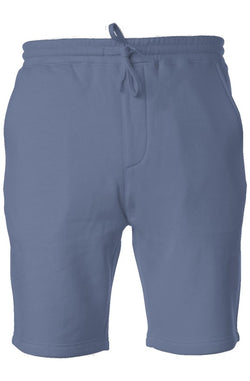 Blue Pigment Dyed Fleece Shorts