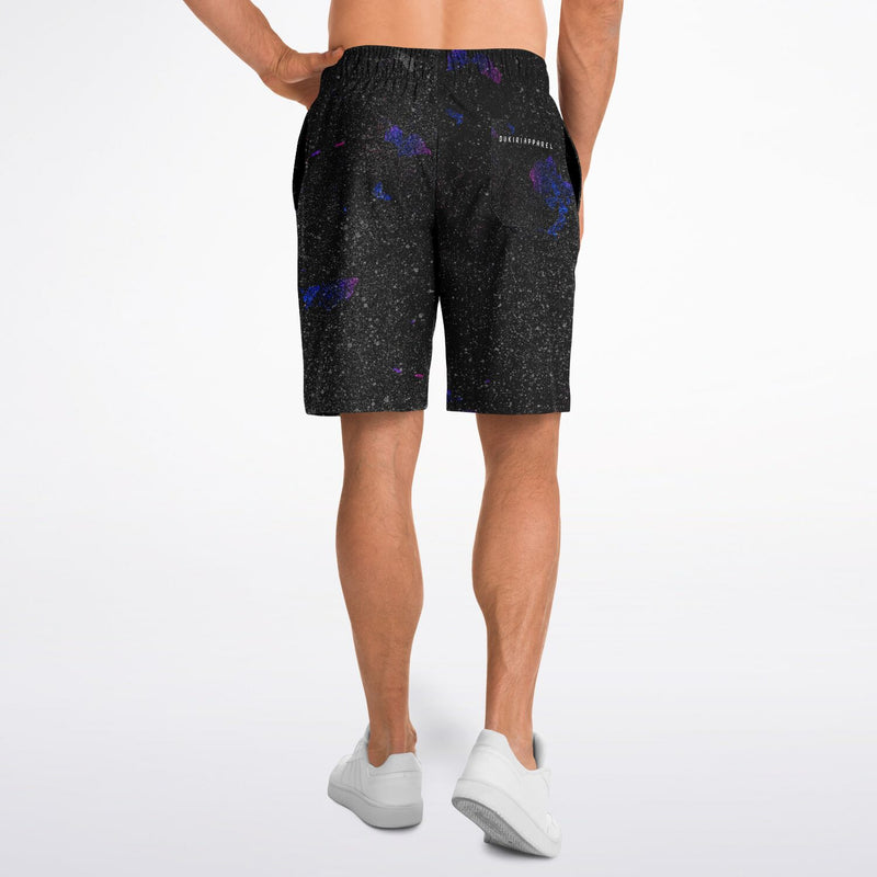 Grungy Purple Athletic Long Shorts