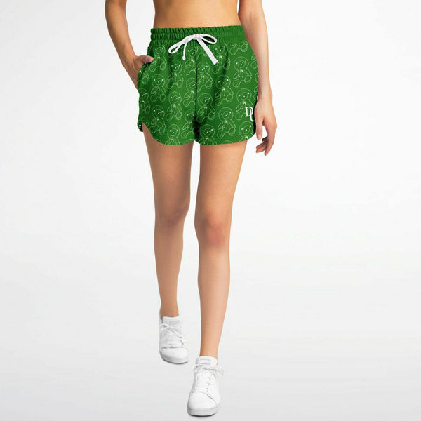 Green Teddy Loose Shorts