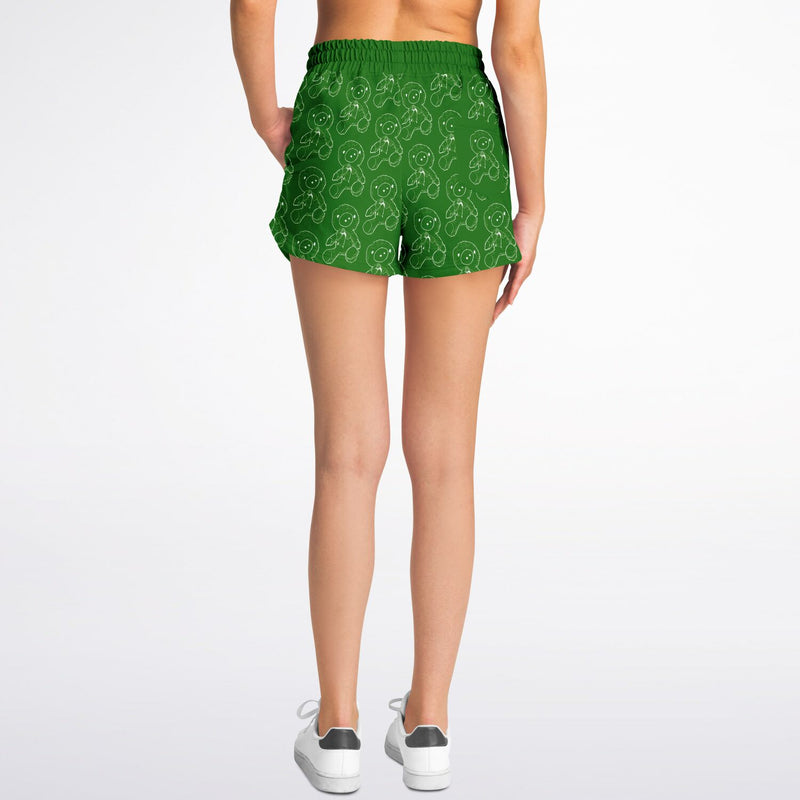 Green Teddy Loose Shorts