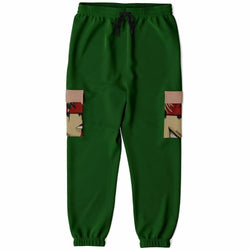 The Face Green Athletic Cargo Sweatpants