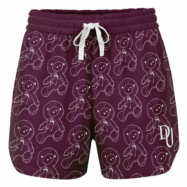 Blackberry Loose Teddy Shorts