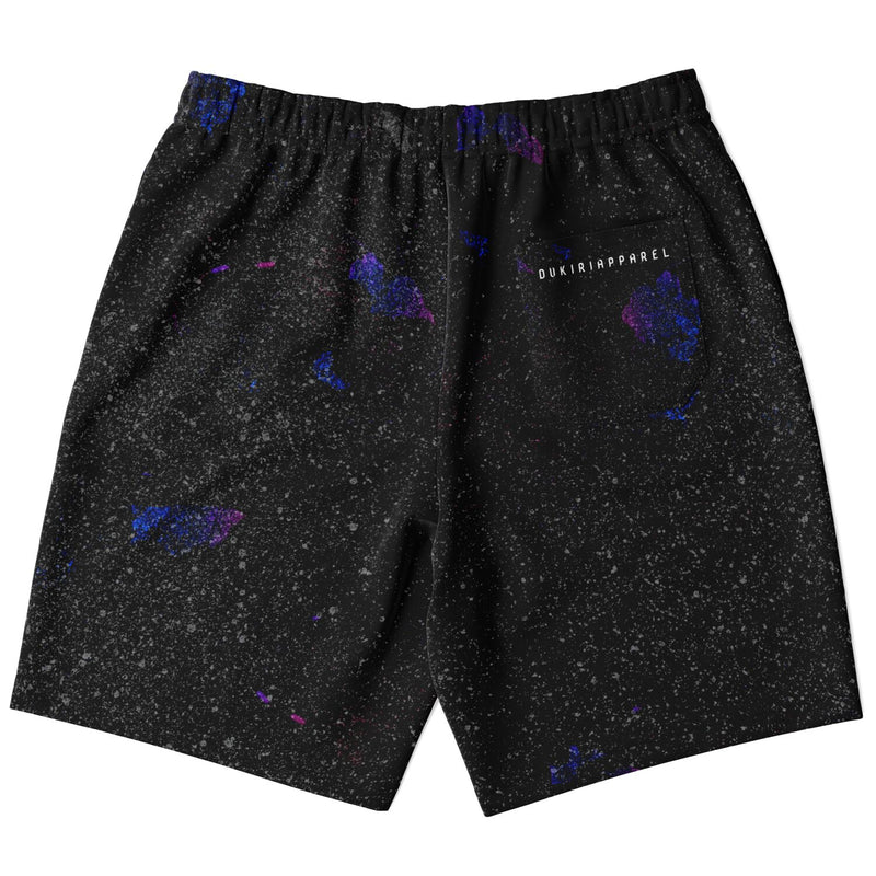 Grungy Purple Athletic Long Shorts