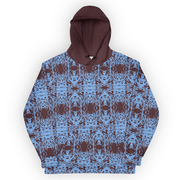 Brown Blue Graphic  Men's Hoodie