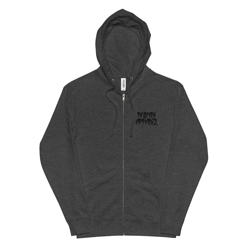 Phantom_Lady_charcoal_fleece_Premium_Streetwear_zip-up_hoodie
