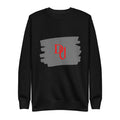 Streetwear Minimalist Red Logo Fleece Pullover for Men's Basic styles 