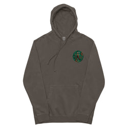Streetwear Nomad Vintage Black Pigment Dyed Embroidered Hoodie