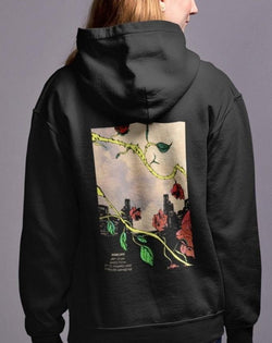 VTR(View through the rose) women's, black hoodie by Dukiriapparel.