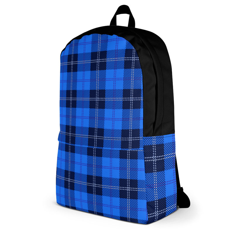 Blue Plaid Backpack