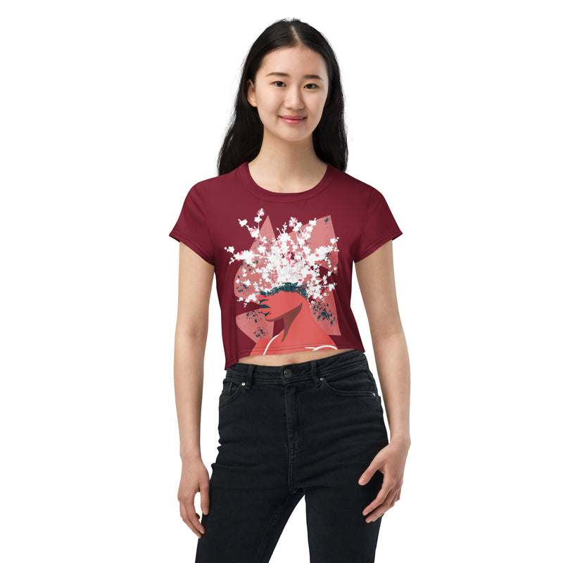 Crimson Lady Crop Top
