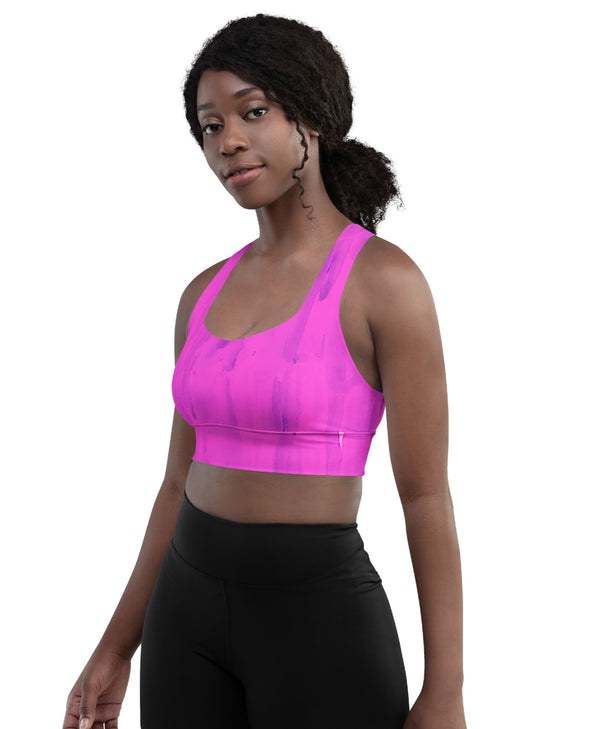 Purple Goo Longline sports bra