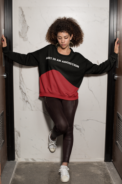 Art Addict Black-Red Sweatshirt