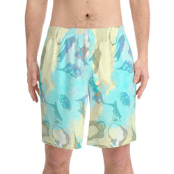 Sea shells Men's Elastic Beach Shorts
