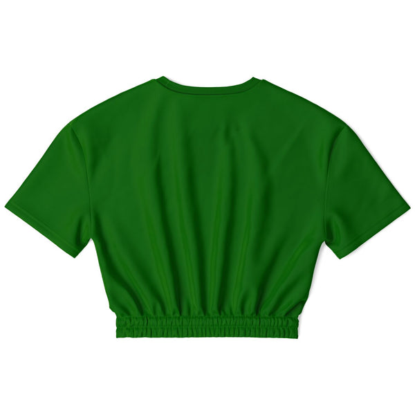 Green Teddy Crop Top