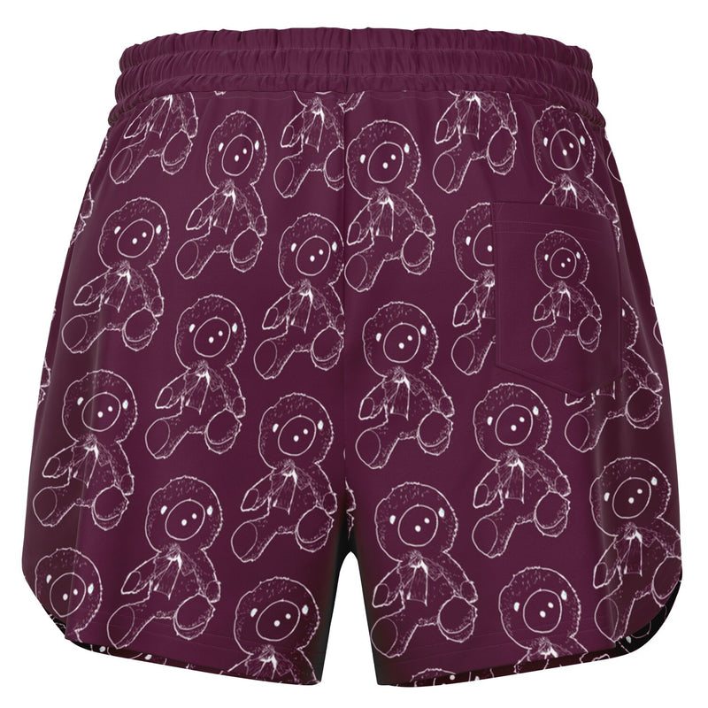 Blackberry Loose Teddy Shorts