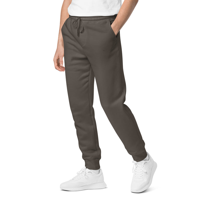 Black Pigment Dyed Fleece Joggers