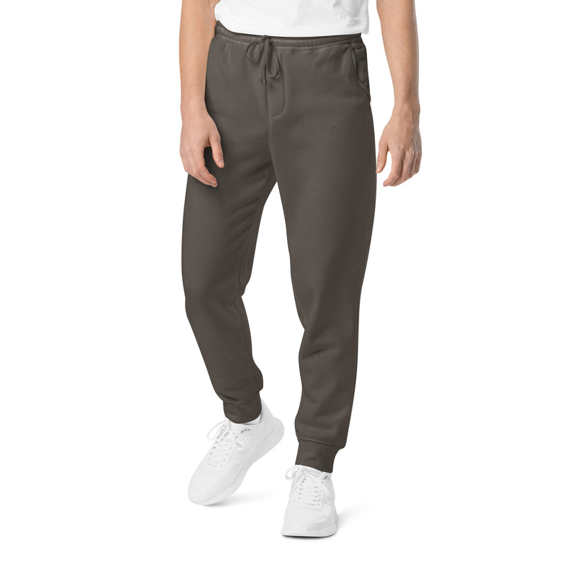 Black Pigment Dyed Fleece Joggers