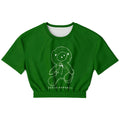 Green Teddy Crop Top from Dukiri Apparel