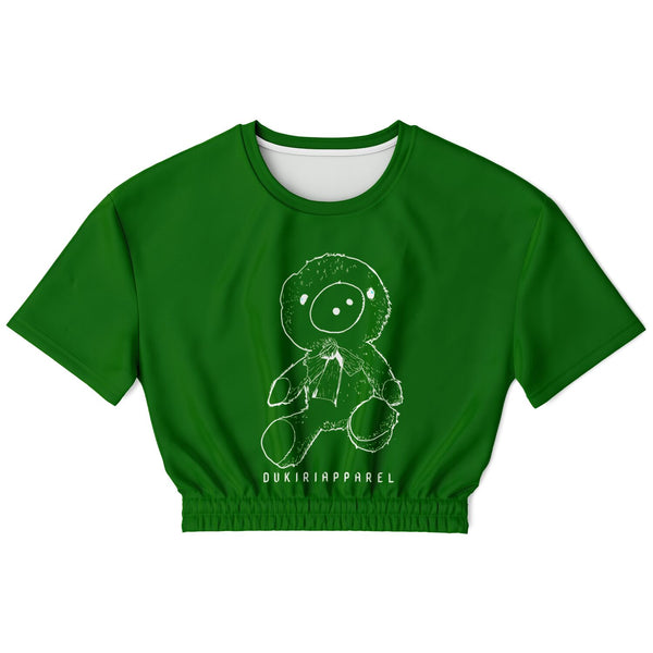 Green Teddy Crop Top from Dukiri Apparel