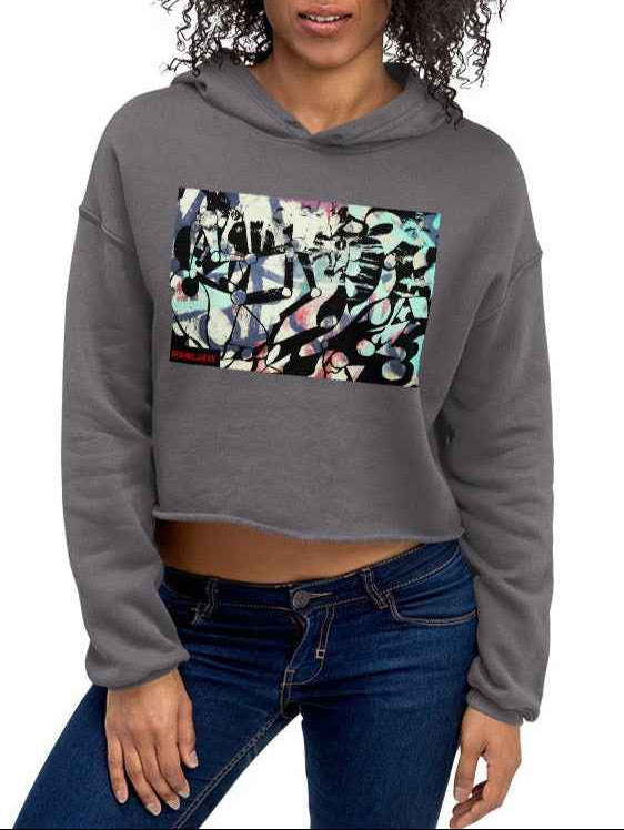 Cropped Abstract Shapes and Robot Arms Hoodie