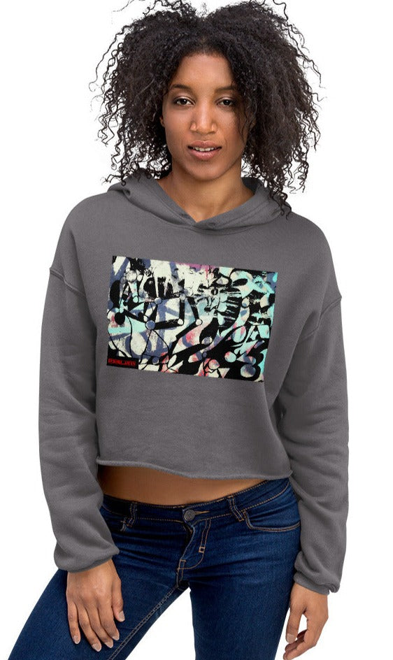 Cropped Abstract Shapes and Robot Arms Hoodie