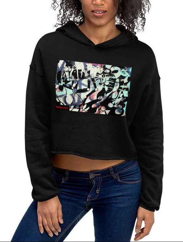 Cropped Abstract Shapes and Robot Arms Hoodie