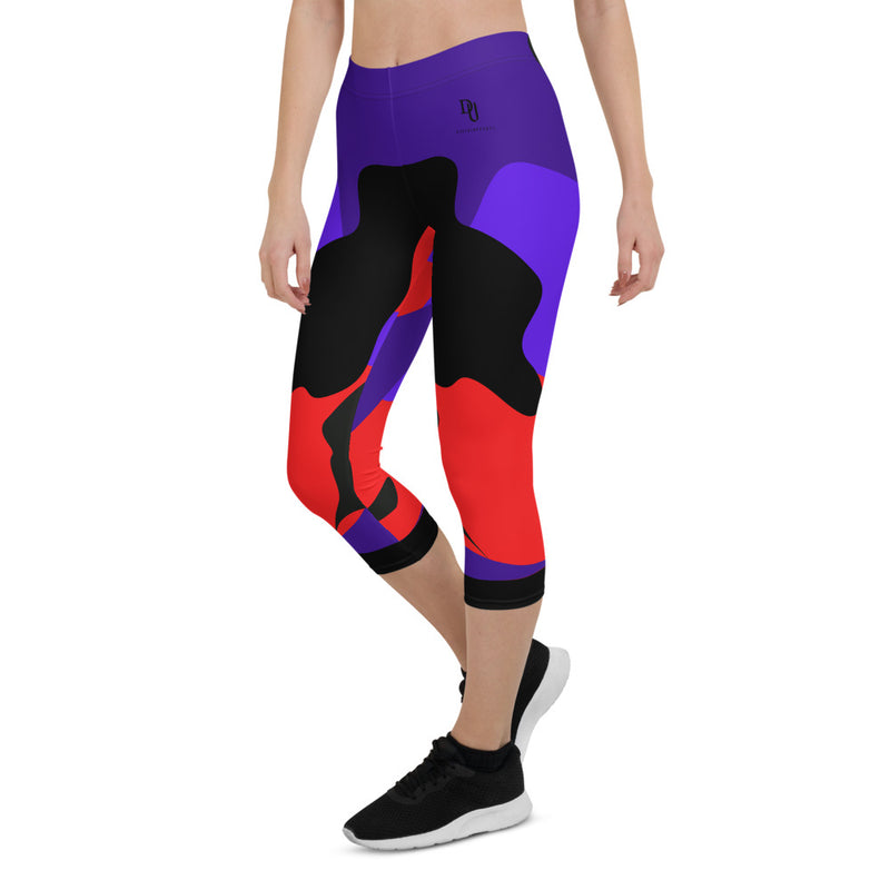 Purple Camo Capri Leggings