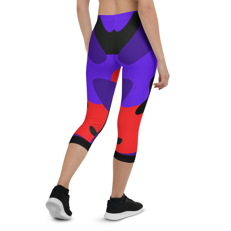 Purple Camo Capri Leggings