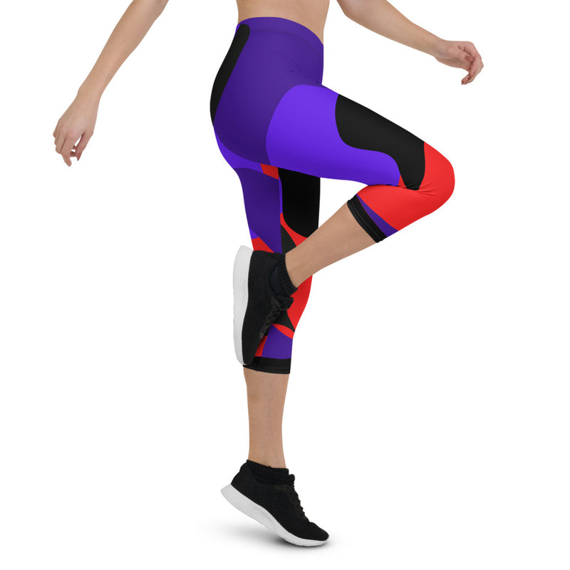 Purple Camo Capri Leggings