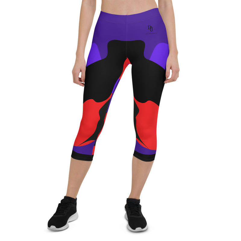Purple Camo Capri Leggings