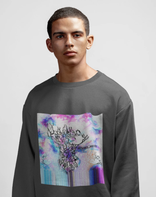 Tree Hand  Men's Sweatshirt - dukiri apparel 