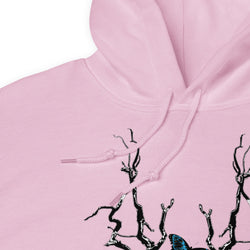 Wondering Butterfly Pink Fleece hoodie