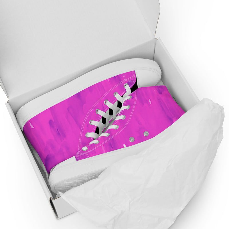 Purple Goo Women’s high top canvas shoes
