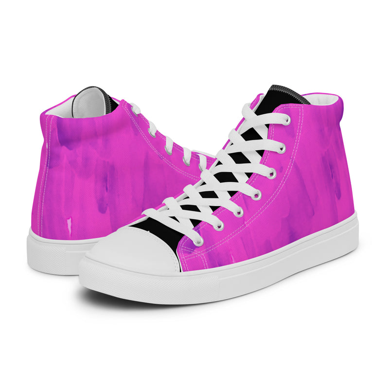 Purple Goo Women’s high top canvas shoes