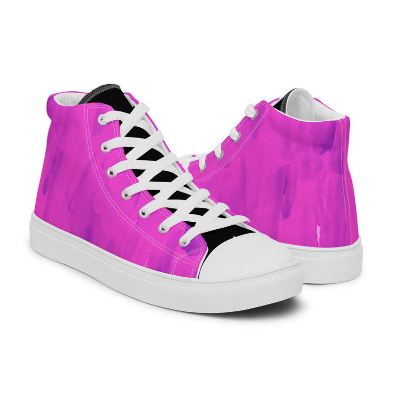 Purple Goo Women’s high top canvas shoes